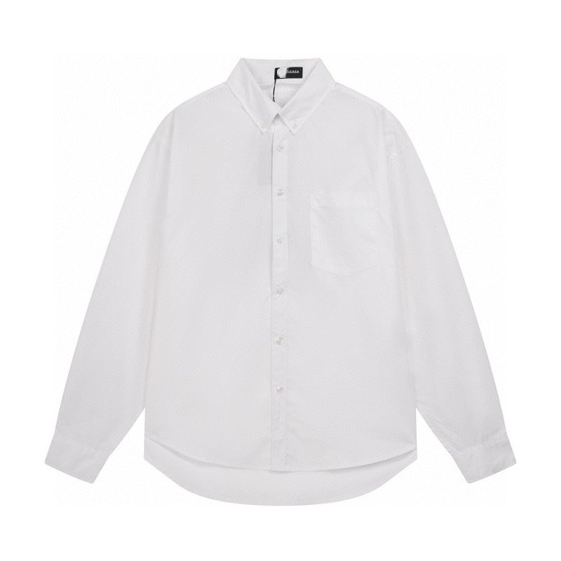 Exclusive 2025SS Classic LOGO Shirt — Black — Size S — Top View