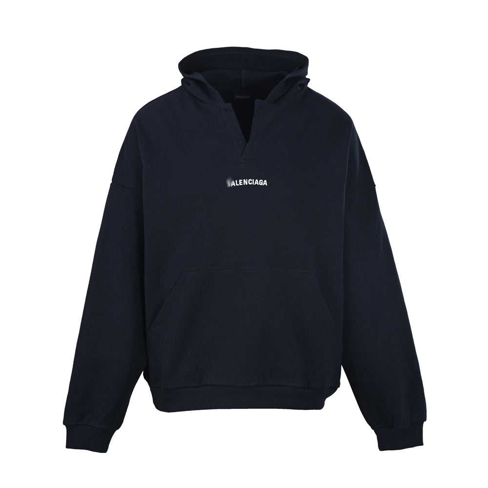 Exclusive Balenciaga  LOGO Couples Hoodie — Apricot — Size S — Back View