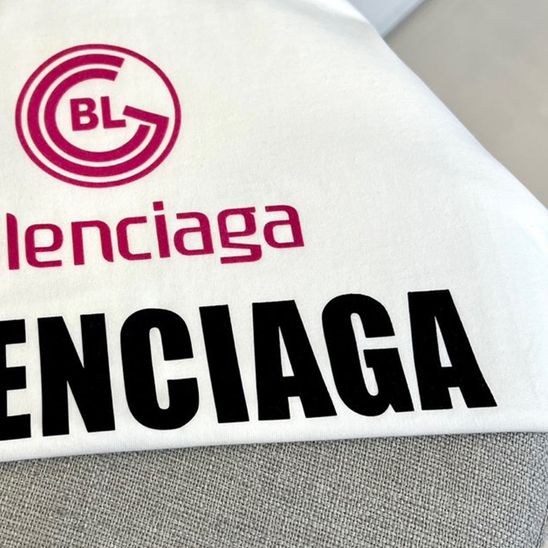 Exclusive Balenciaga Cotton Printed T-shirt — Black — Size S — Detail View