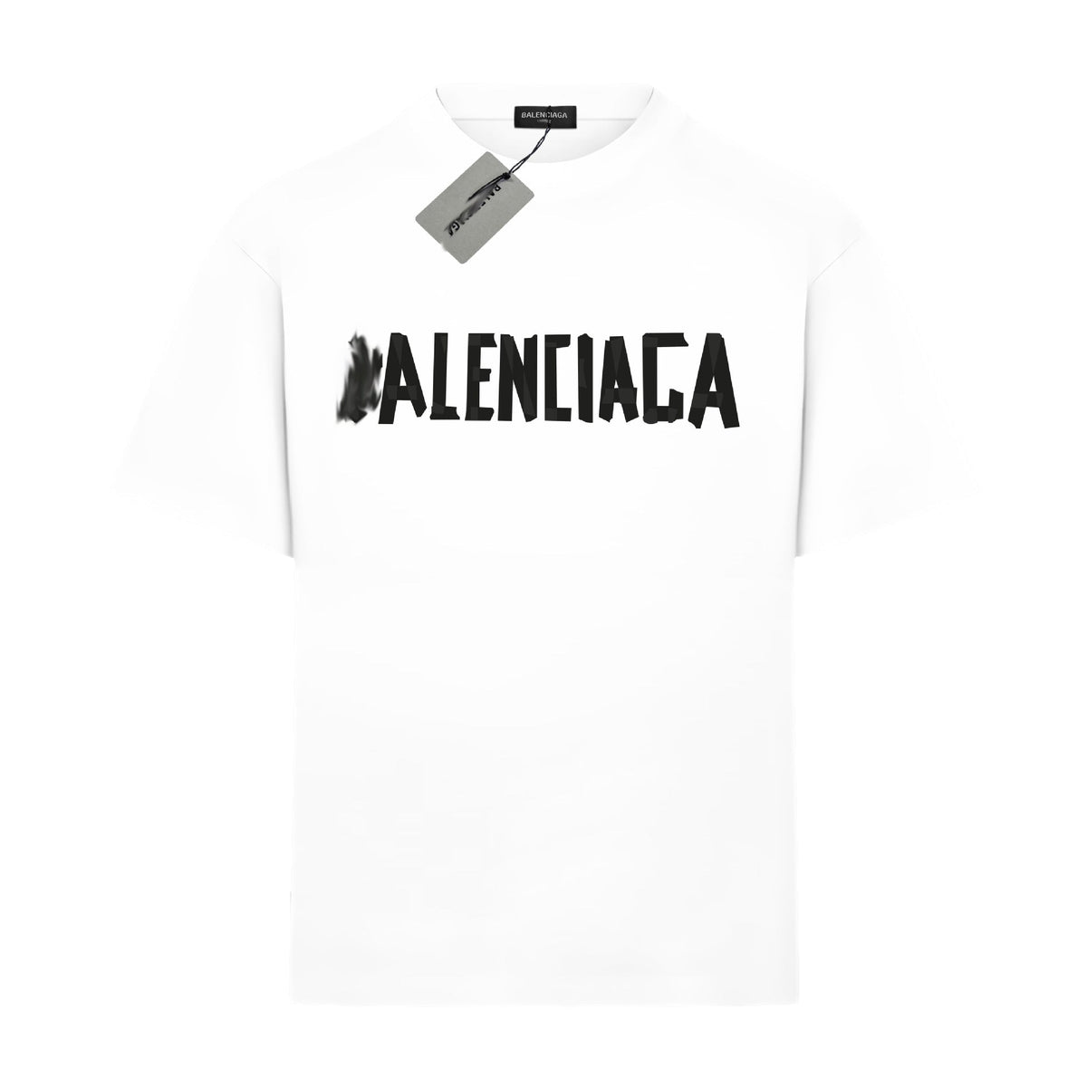 Exclusive Balenciaga  Printed LOGO T-shirt — Black — Size XS — Back View
