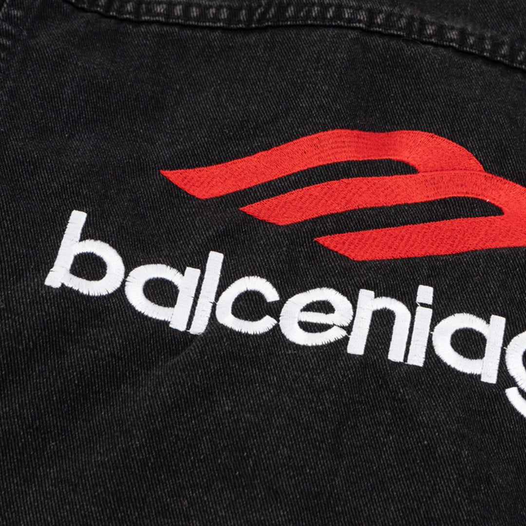 Exclusive Balenciaga Men's Denim Jacket — M — Top View