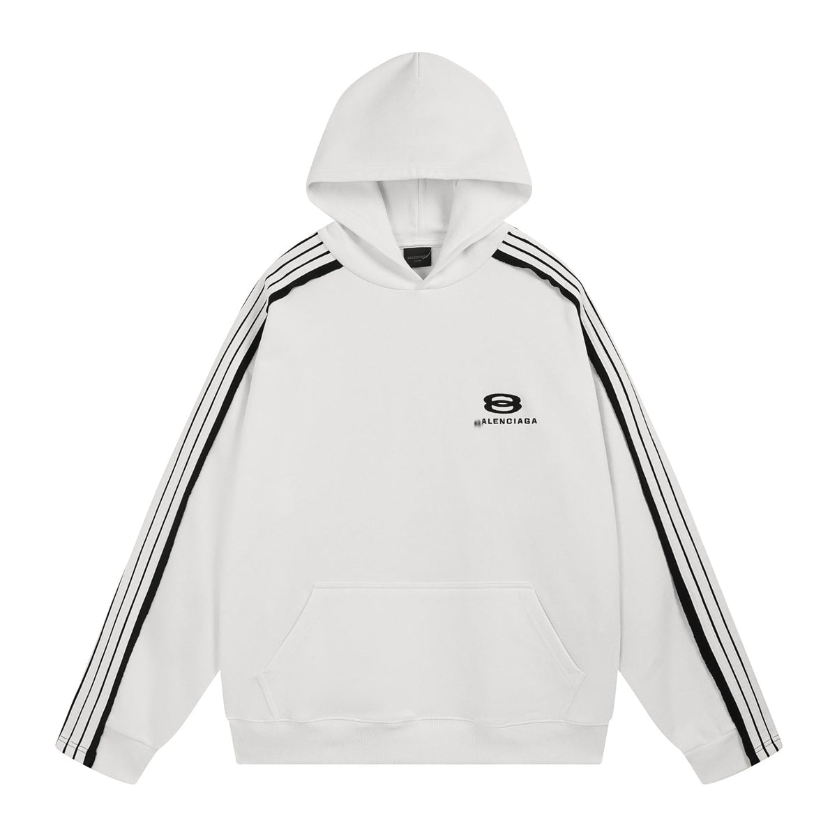 Exclusive Balenciaga New Classic Hoodie — White — Size XS — Back View