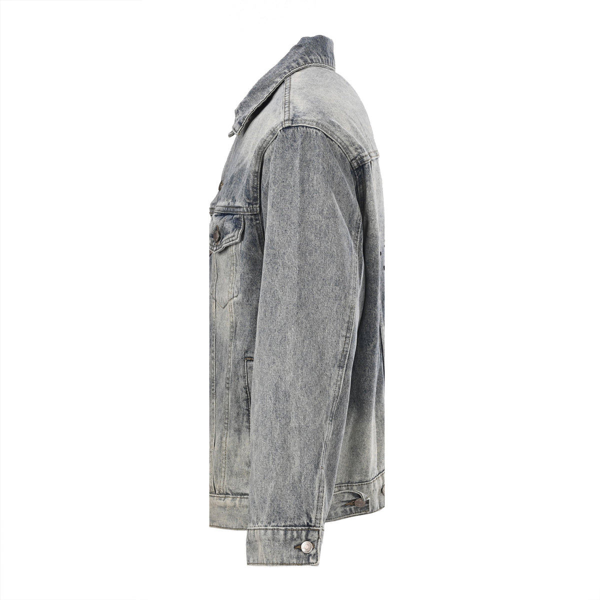 Exclusive Balenciaga Men's Baseball Jacket — Blue — Size S — Back View