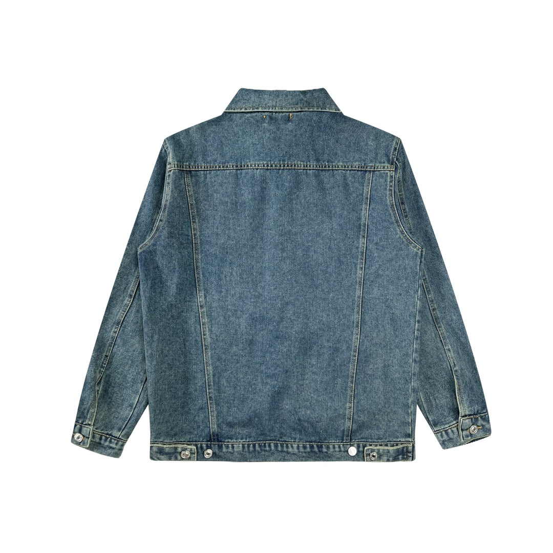 Exclusive Balenciaga 2025SS Embroidery Jacket — Blue — Size M — Back View