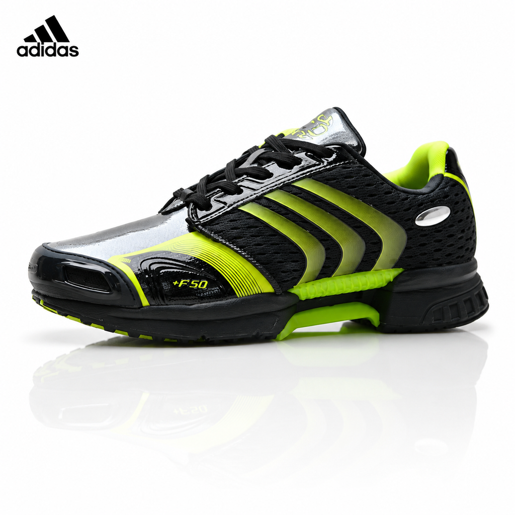 Exclusive Adidas K81801550 Men's Running Shoes #2 — Black/Silver #1 — Size EU 40 / US M7 / W8.5 / 25CM — Front View