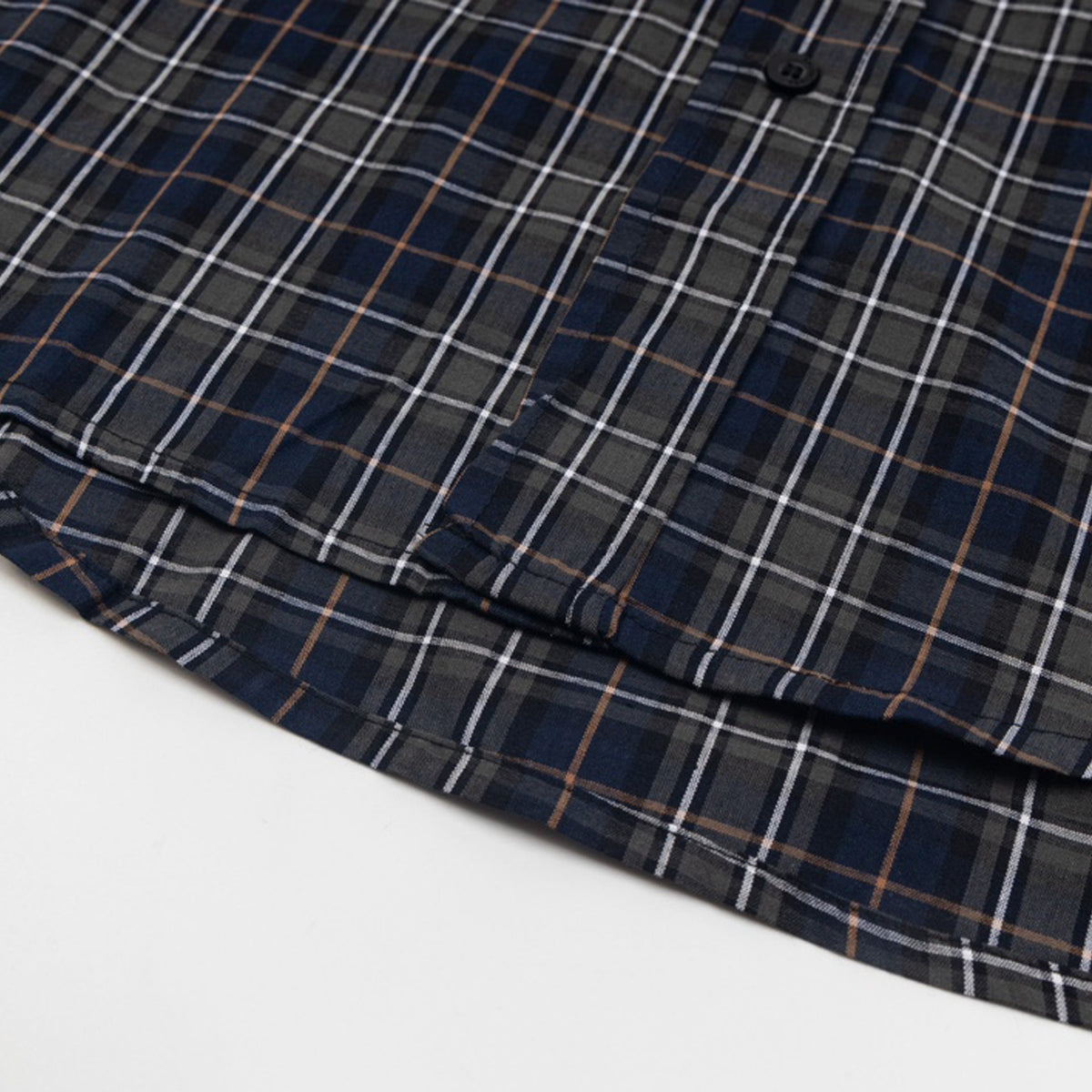 Exclusive 2025SS Plaid Long-Sleeve Shirt — S — Top View