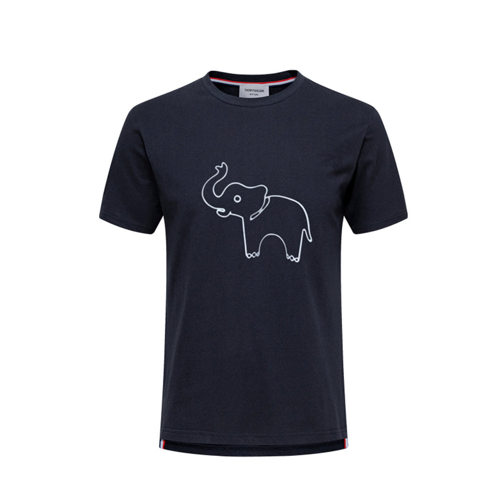 Exclusive Thom Browne Elephant print T-shirt — White — Size 0/S — Detail View