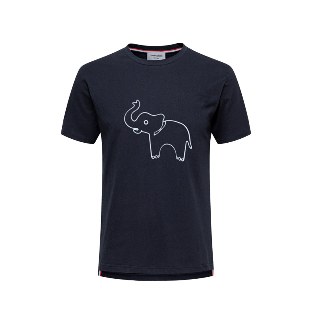 Exclusive Thom Browne Elephant print T-shirt — White — Size 0/S — Detail View