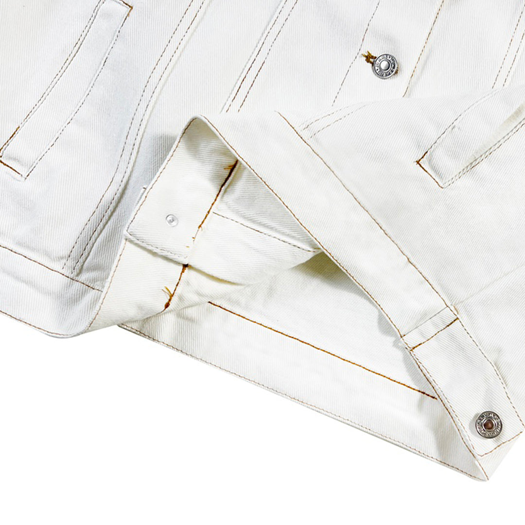 Exclusive Balenciaga White Embroidery Jacket — M — Detail View
