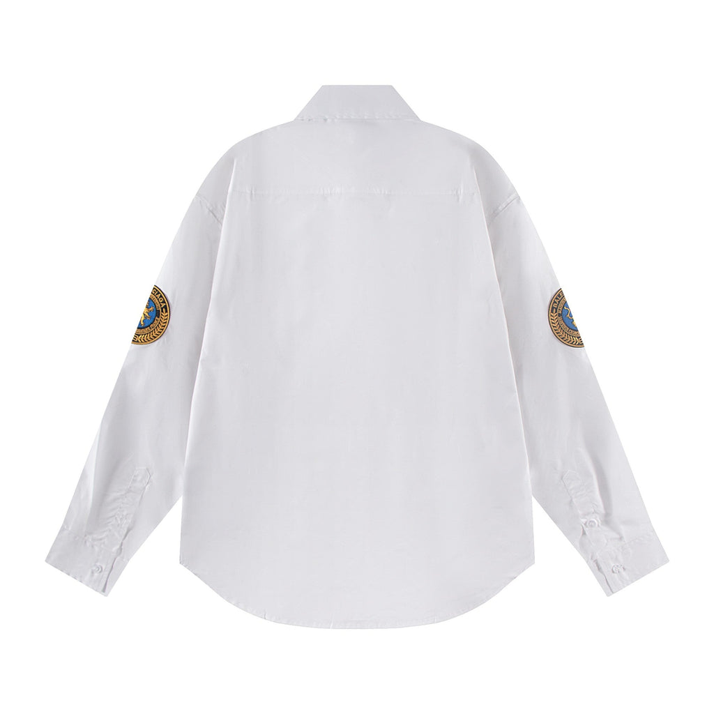 Exclusive 2025SS Long-Sleeve Shirt Shirt — Black — Size S — Top View