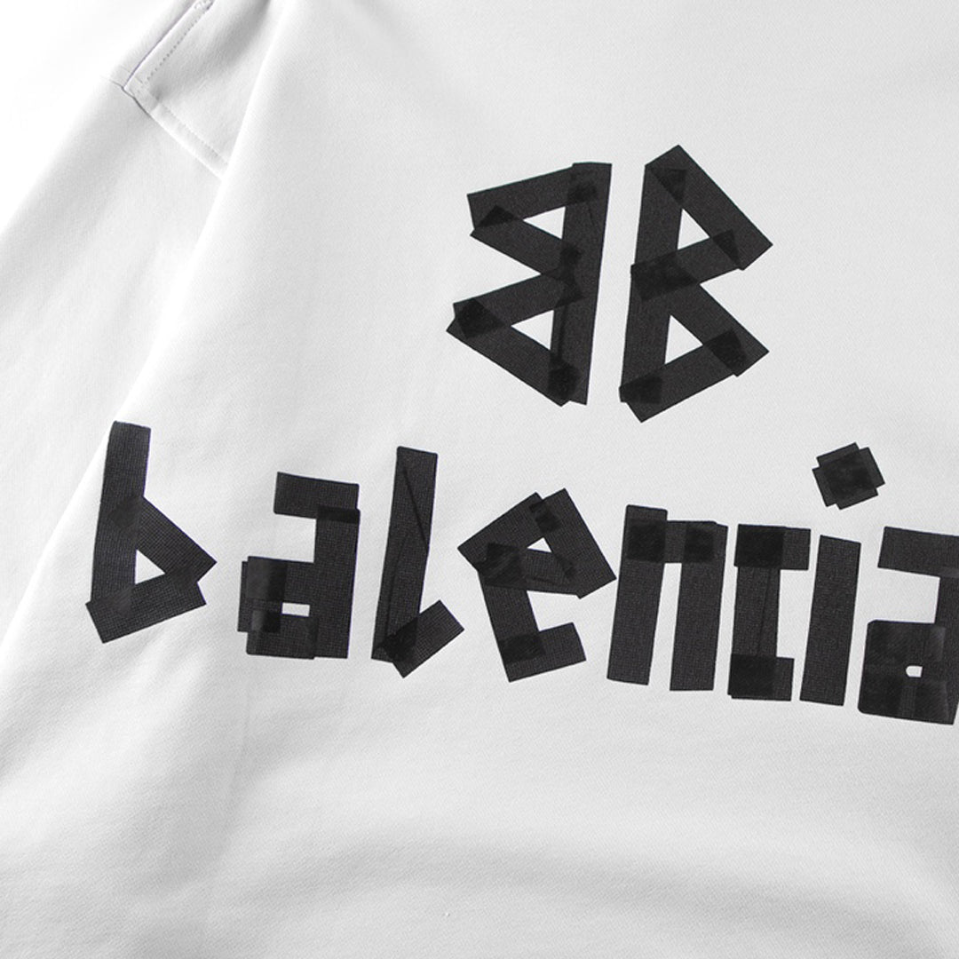 Exclusive Balenciaga  Print LOGO Hoodie — XS — Top View