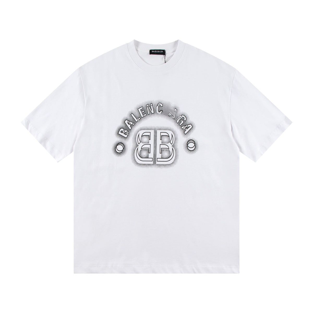 Exclusive Balenciaga  Printed logo T-shirt — Black — Size S — Top View