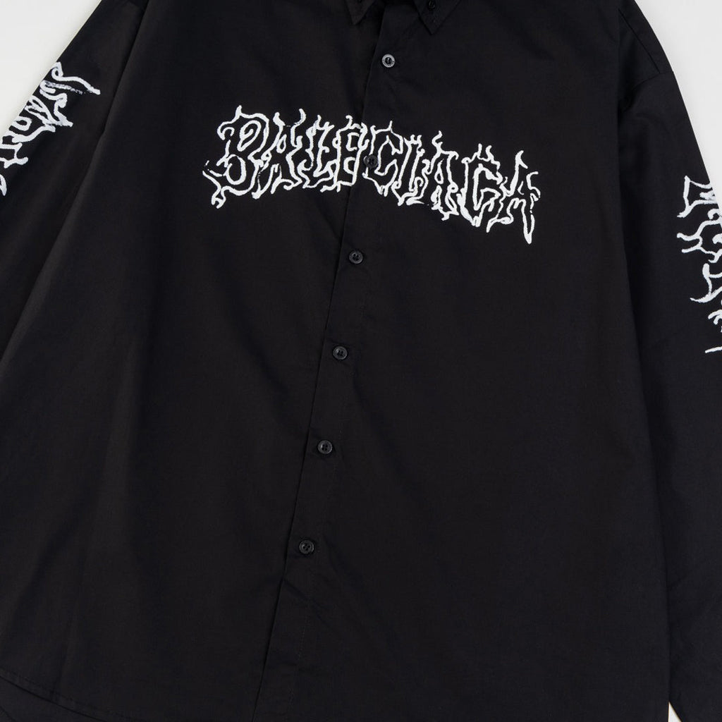 Exclusive 2025 New Lettering Shirt — XS — Top View
