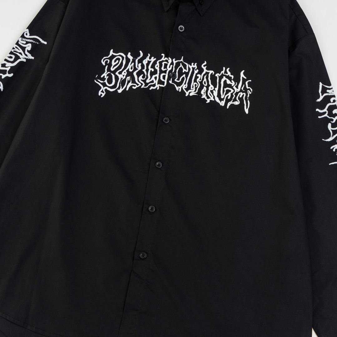 Exclusive 2025 New Lettering Shirt — XS — Top View