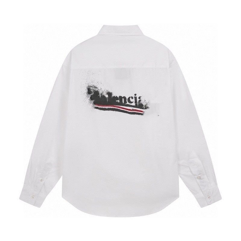 Exclusive 2025SS Classic LOGO Shirt — Black — Size S — Back View