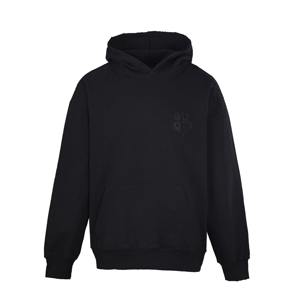 Exclusive Balenciaga New LOGO Hoodie — Apricot — Size XS — Top View
