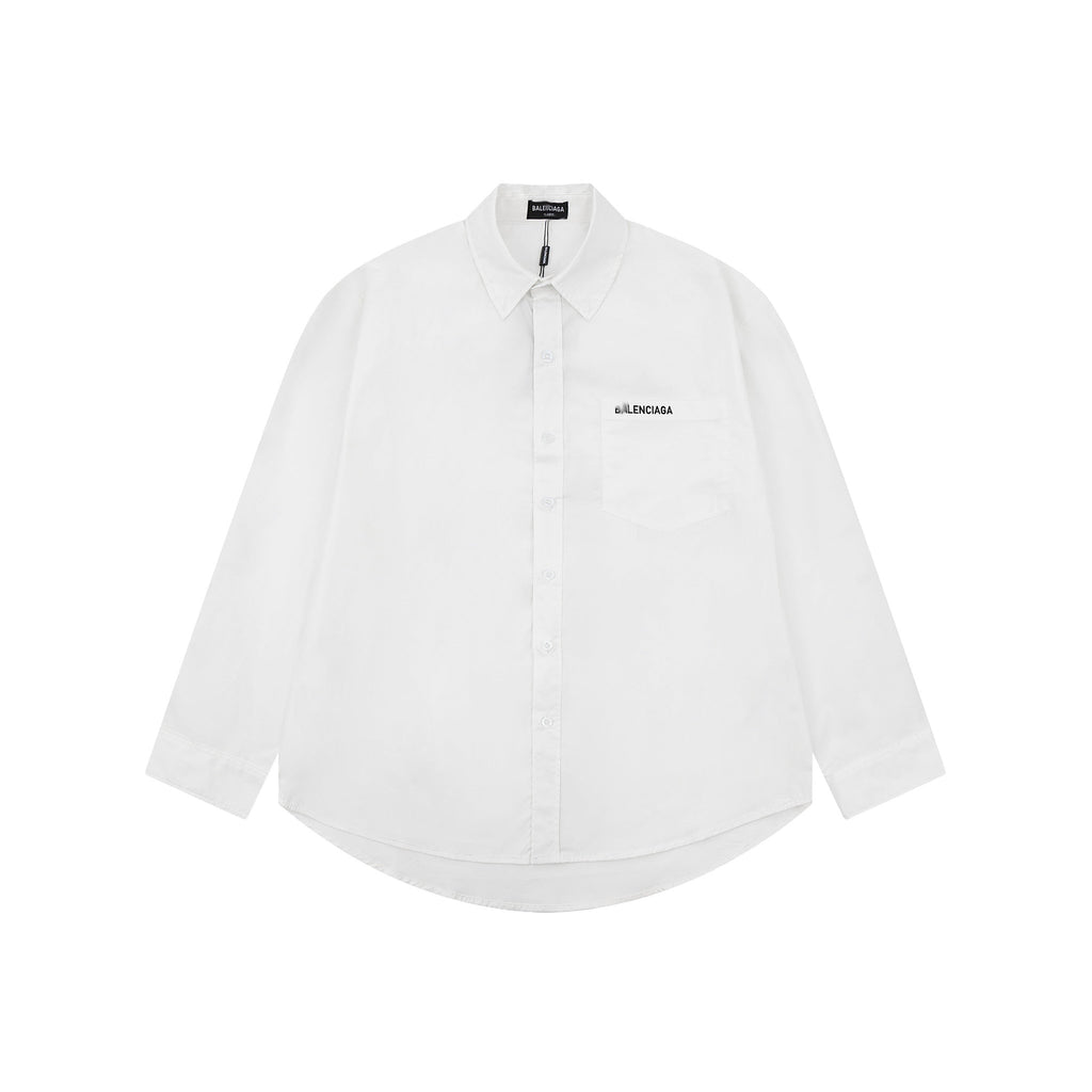 Exclusive 2025SS New Lettering LOGO Shirt — Black — Size XS — Top View