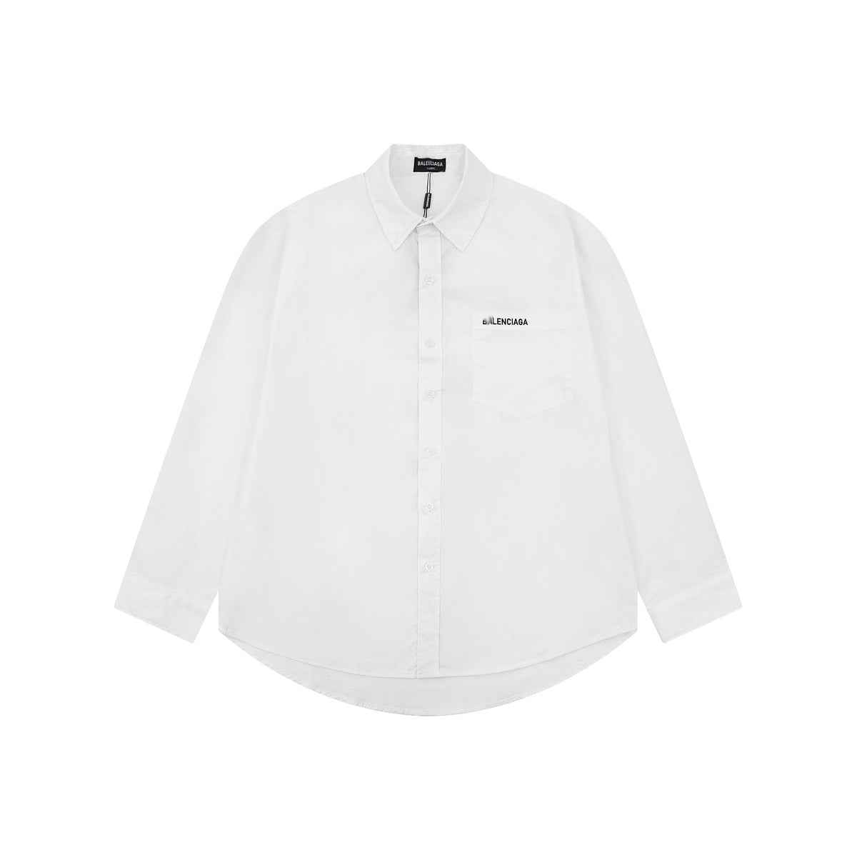 Exclusive 2025SS New Lettering LOGO Shirt — Black — Size XS — Top View