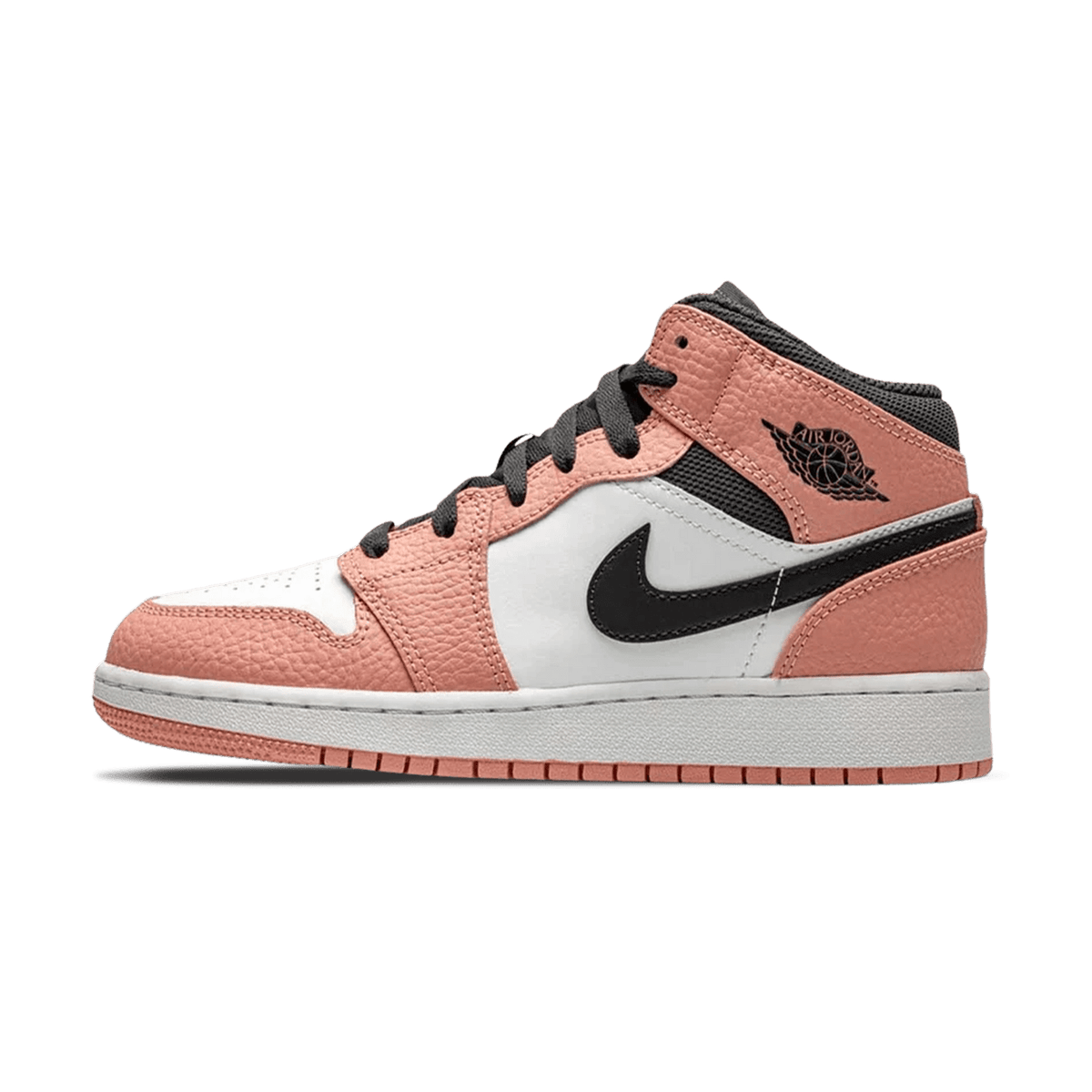 Exclusive Air Jordan 1 Mid GS 'Pink Quartz' — 2 UK | 34 EU — Front View