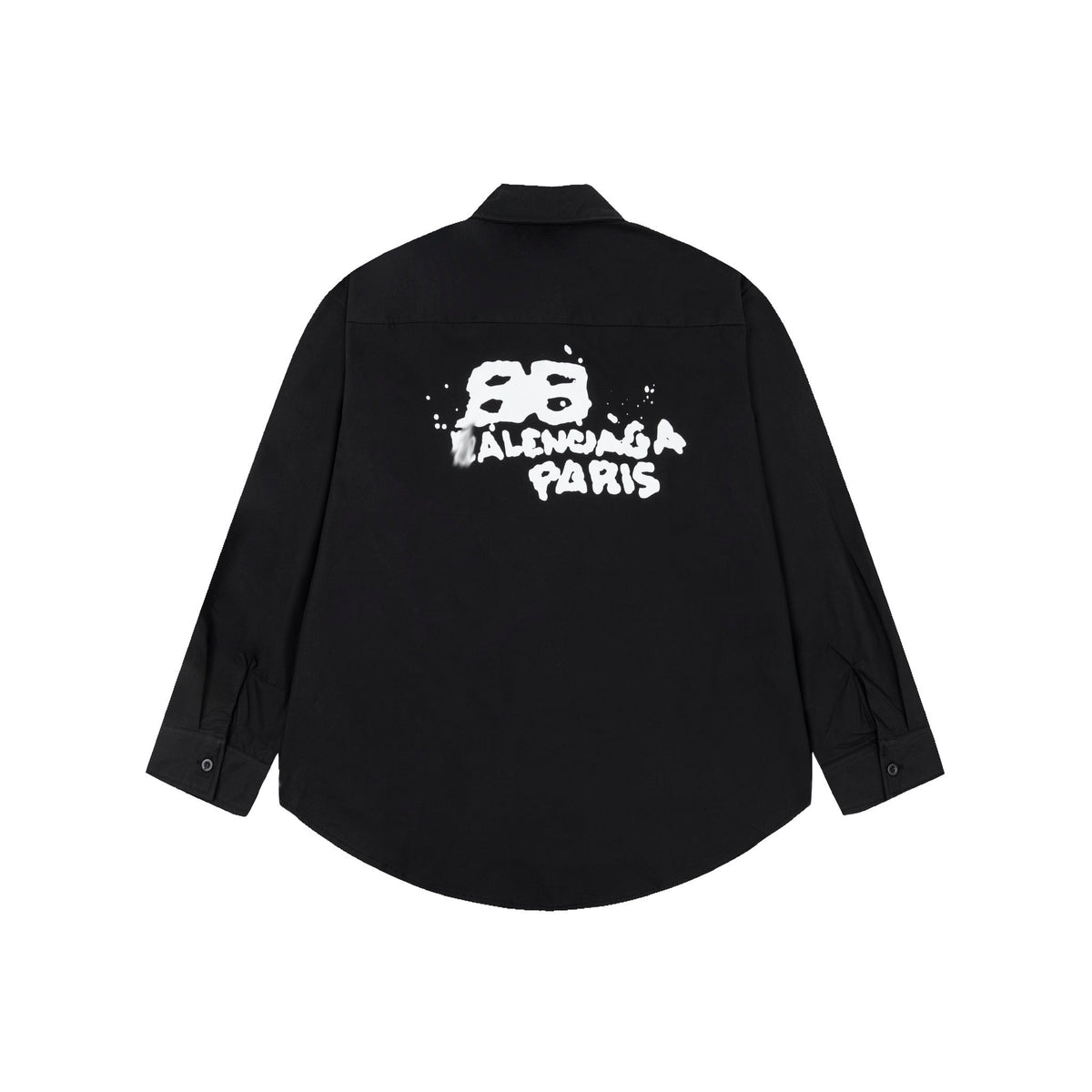 Exclusive 2025SS New Graffiti Shirt — Black — Size XS — Detail View