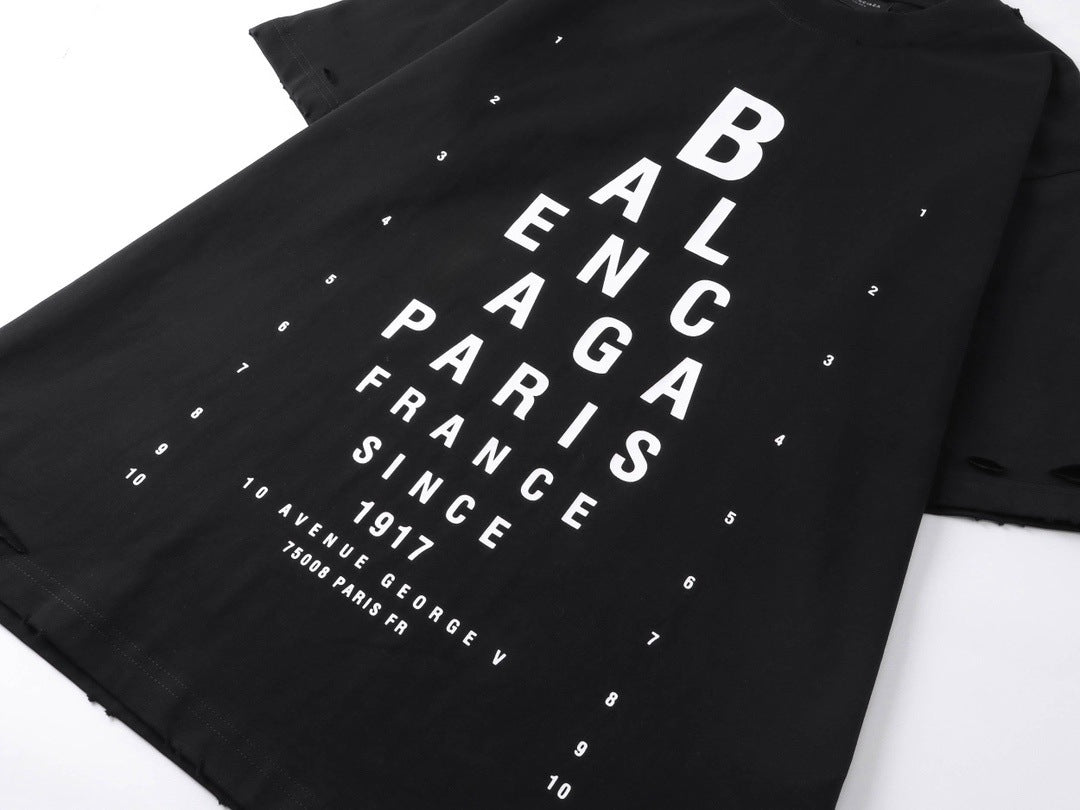 Exclusive Balenciaga new Fashion T-shirt — Black — Size XS — Detail View