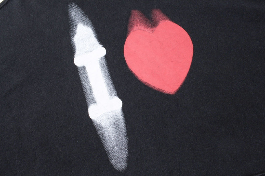 Exclusive Balenciaga Couples Print Hoodie — White — Size XS — Detail View