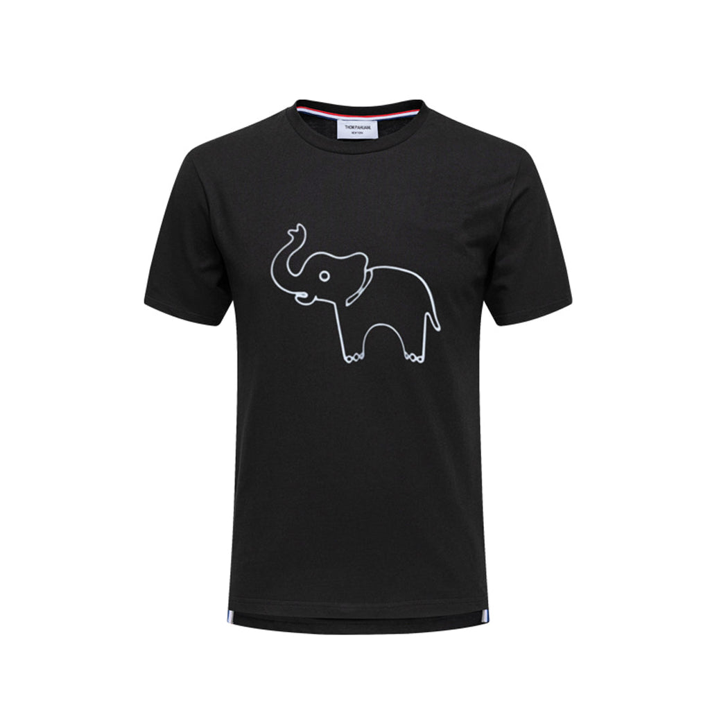 Exclusive Thom Browne Elephant print T-shirt — White — Size 0/S — Lifestyle View