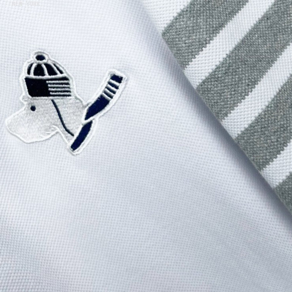 Exclusive Thom Browne puppy embroidery T-shirt — White — Size 0/S — Lifestyle View