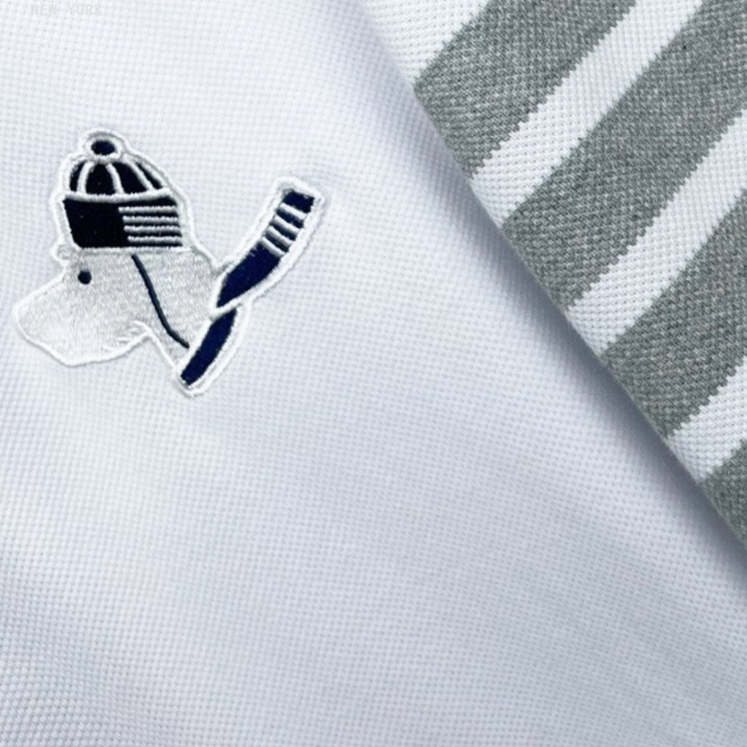 Exclusive Thom Browne puppy embroidery T-shirt — White — Size 0/S — Lifestyle View