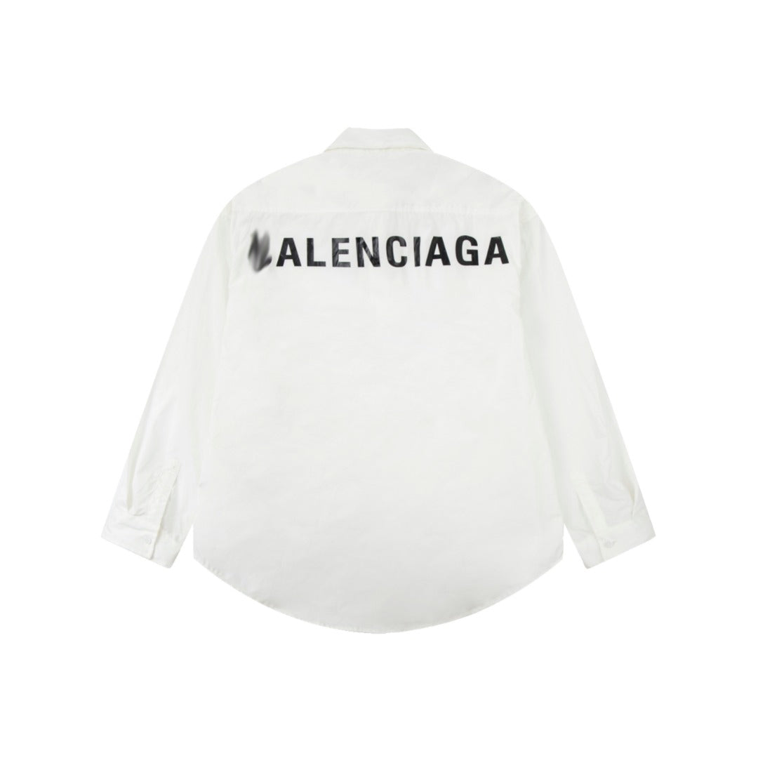 Exclusive 2025SS New Lettering LOGO Shirt — Black — Size XS — Detail View