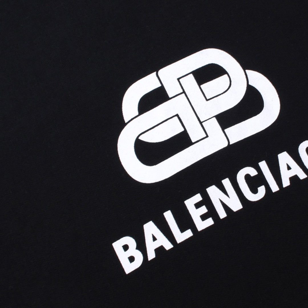 Exclusive Balenciaga Print Couples Hoodie — White — Size XS — Detail View