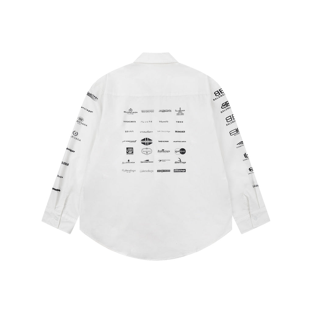 Exclusive 2025SS New Lettering LOGO Shirt — Black — Size XS — Detail View