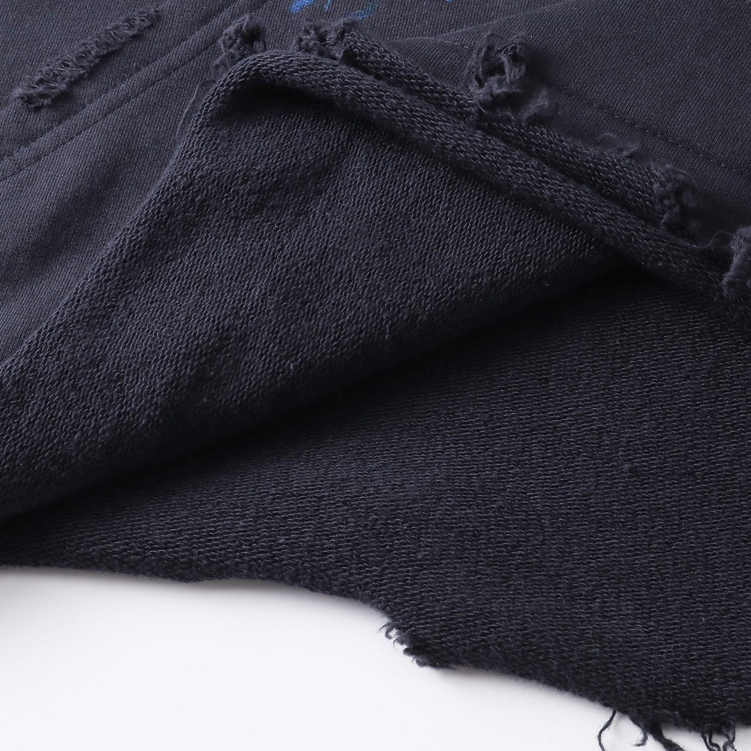 Exclusive Balenciaga Men's Distressed Hoodie — XS — Top View