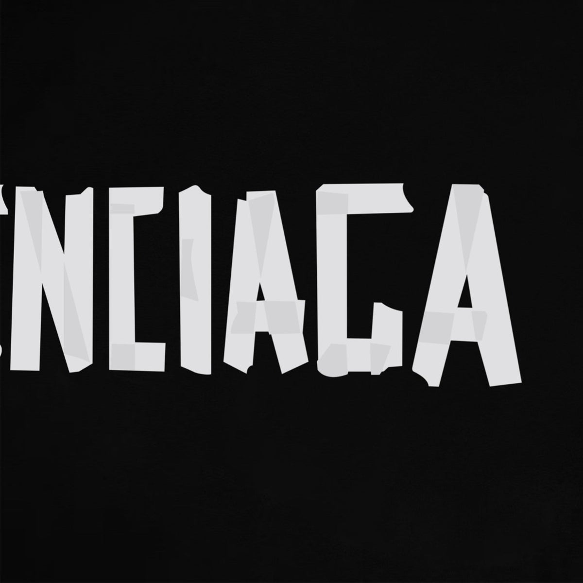 Exclusive Balenciaga  Printed LOGO T-shirt — Black — Size XS — Detail View