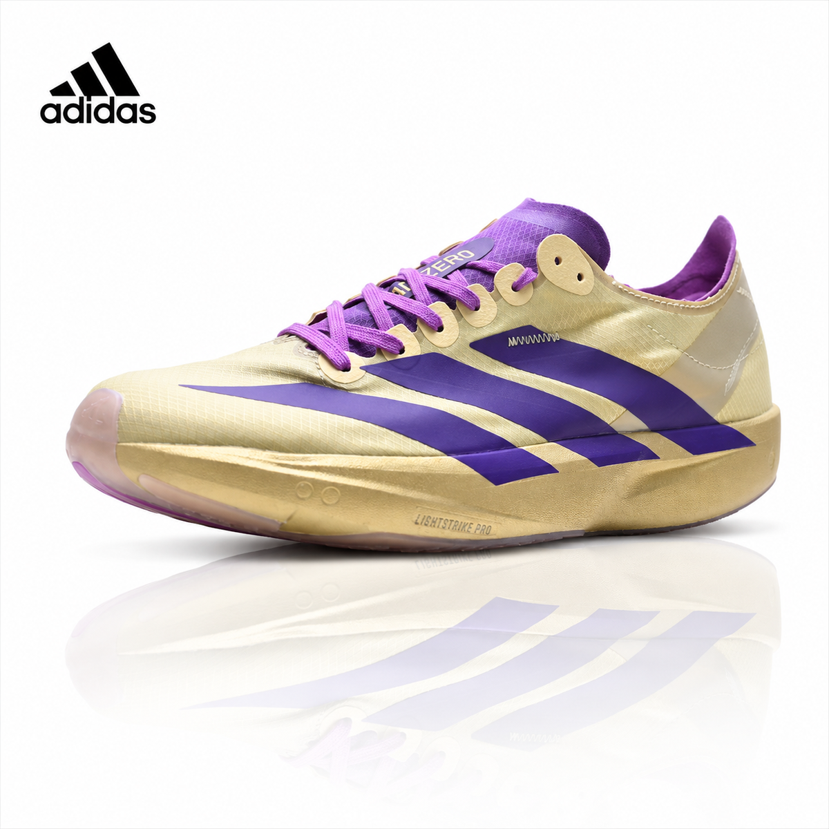 Exclusive Adidas K81801650 Unisex Running Shoes #3 — Purple/Beige — Size EU 36 / US M4 / W5.5 / 23CM — Front View