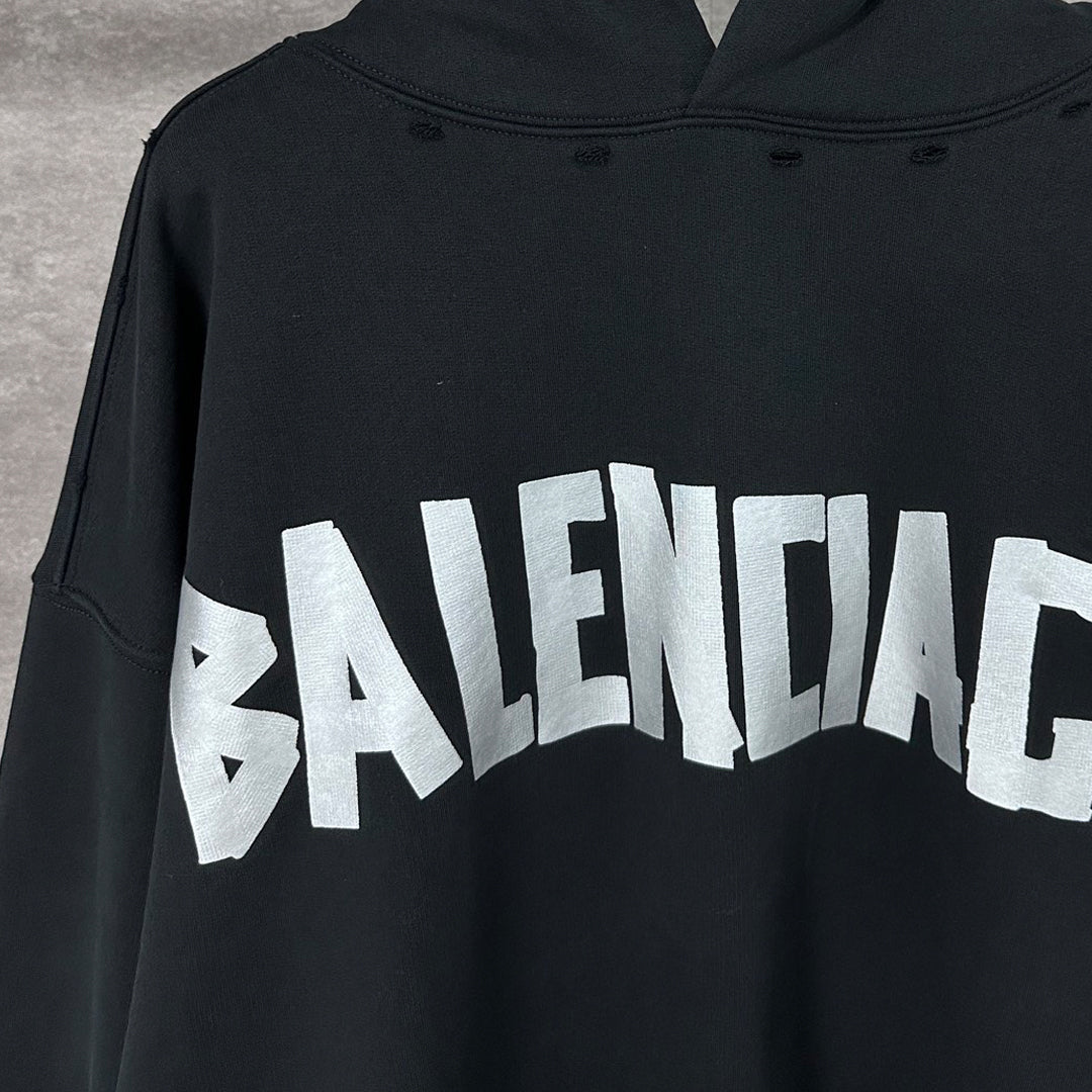 Exclusive Balenciaga  Couples Loose Fit Hoodie — XS — Back View