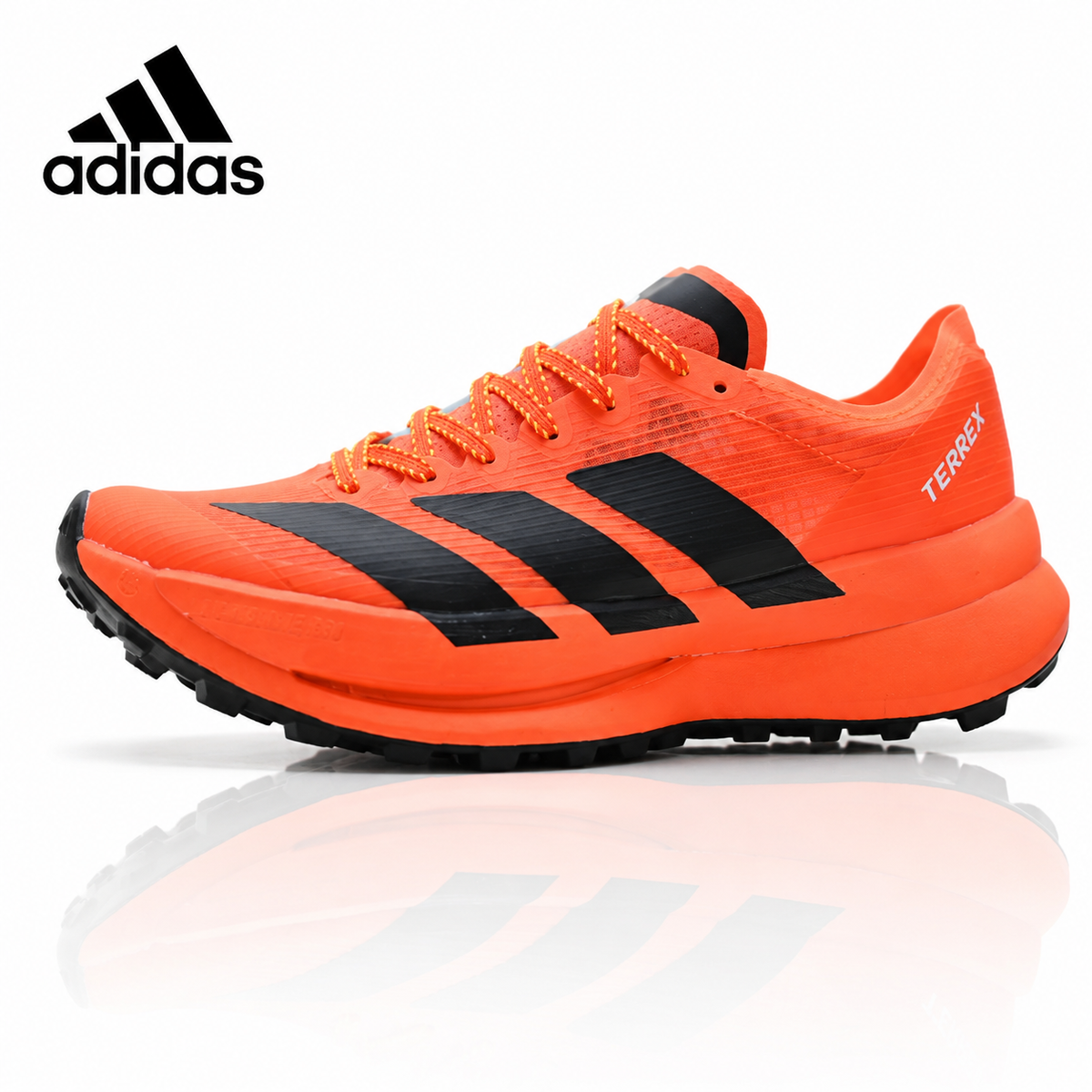 Exclusive Adidas K81801750 Unisex Running Shoes #2 — Orange/Black — Size EU 36 / US M4 / W5.5 / 23CM — Front View