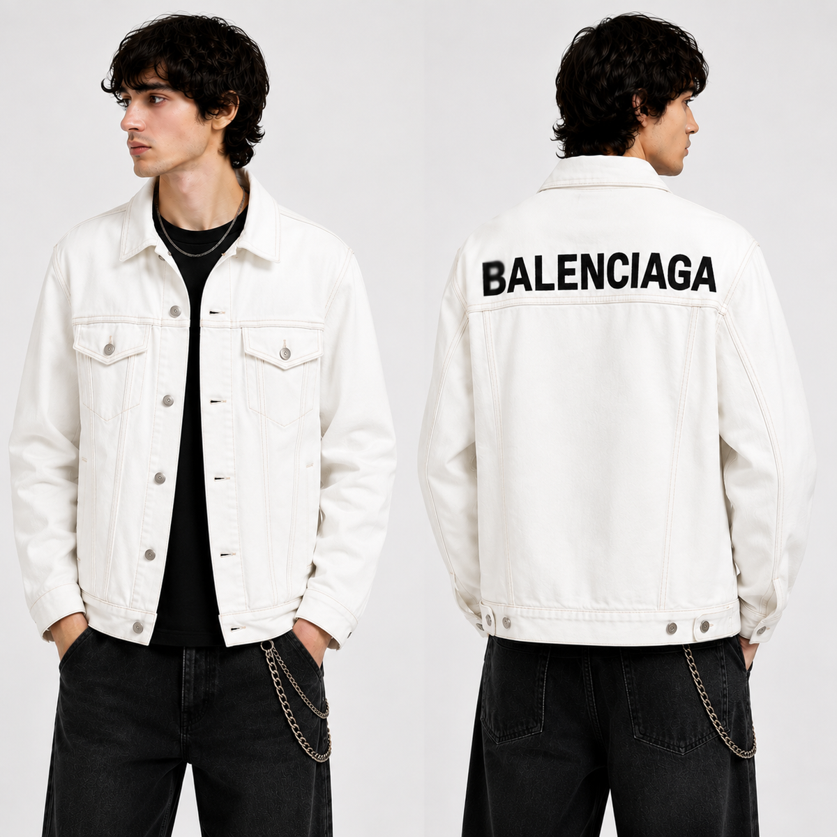 Exclusive Balenciaga 2025SS White Jacket — M — Front View
