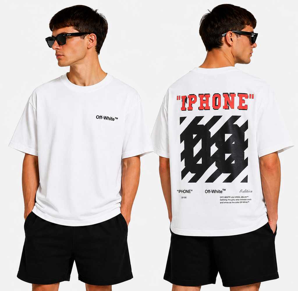 Exclusive OFF-White Arrow logo print T-shirt#80 — White — Size S — Front View