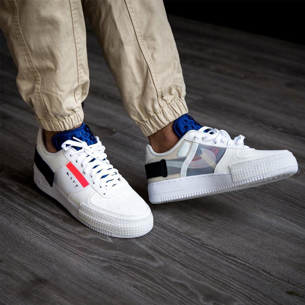 Exclusive Nike Air Force 1 Low Drop Type 'Summit White' — UK 3 | EU 35.5 | US 3.5 — Lifestyle View
