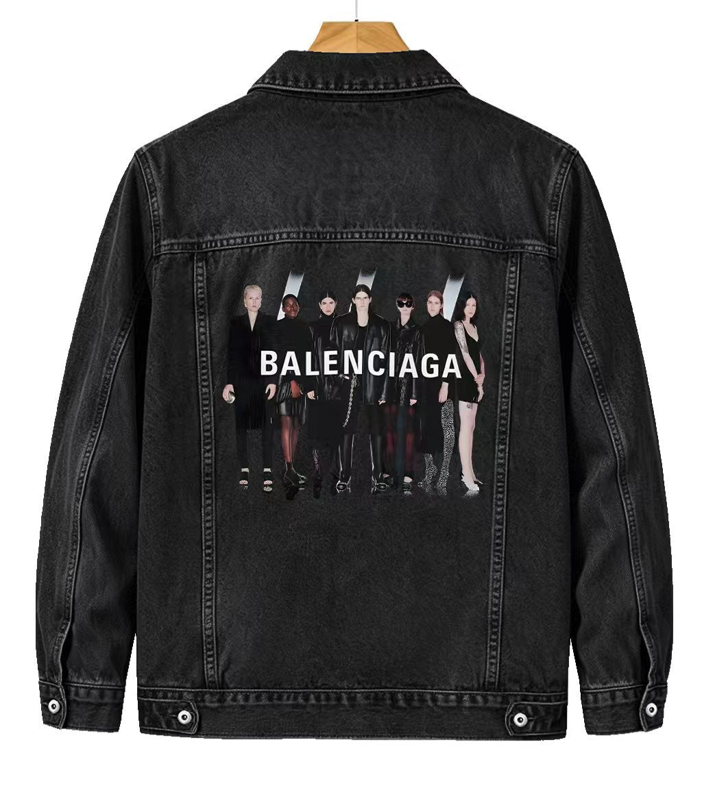 Exclusive Balenciaga Men's Crown Jacket — Green — Size M — Detail View