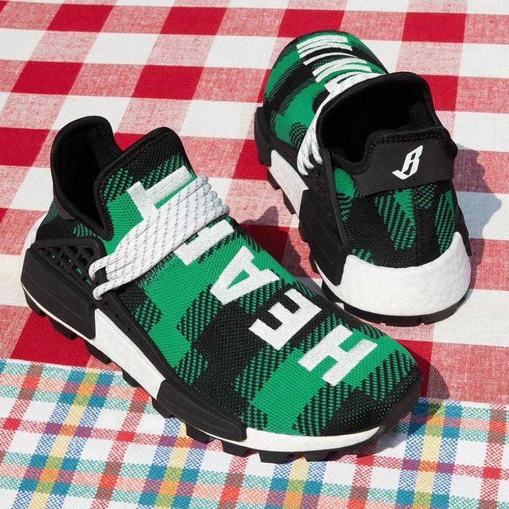 Exclusive Pharrell x Billionaire Boys Club x NMD Human Race Trail 'Green Plaid' — 3 UK | 35.5 EU — Alternate View 8