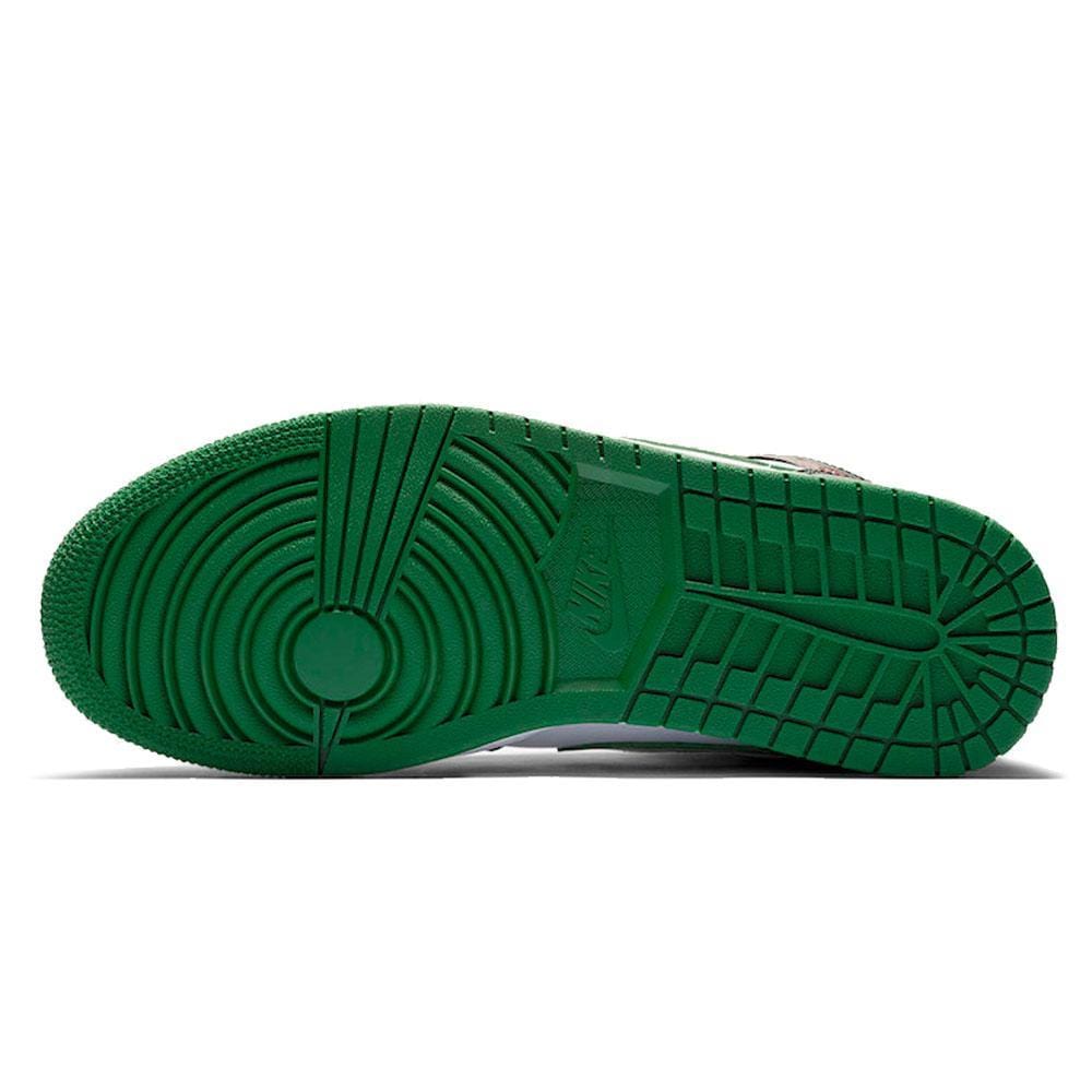 Exclusive Air Jordan 1 Mid 'Pine Green' — UK 3 | EU 35.5 | US 3.5 — Top View