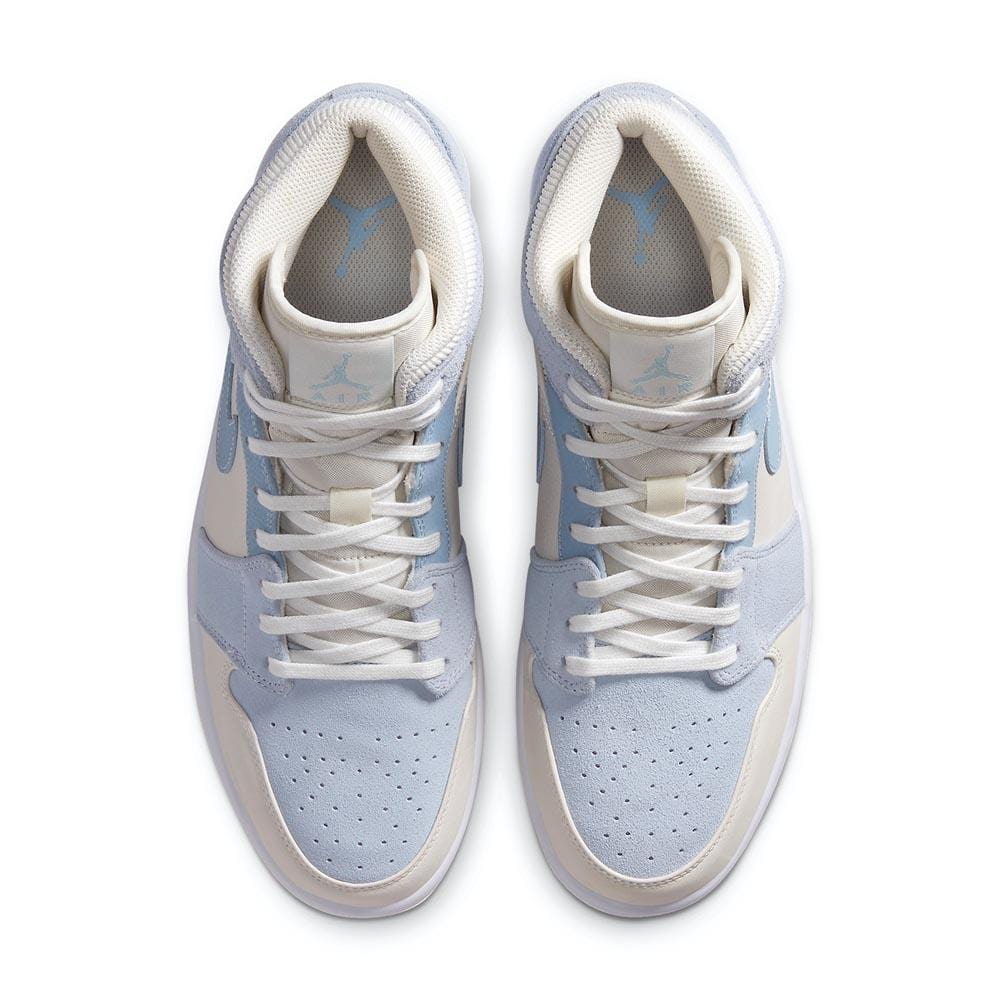 Exclusive Air Jordan 1 Mid SE 'Sail Light Blue' — UK 3 | EU 35.5 | US 3.5 — Back View