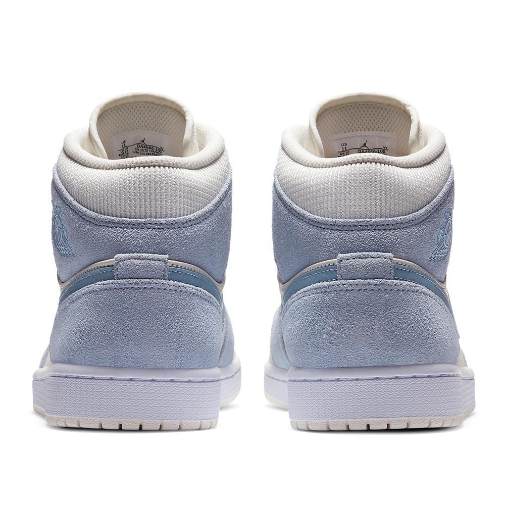 Exclusive Air Jordan 1 Mid SE 'Sail Light Blue' — UK 3 | EU 35.5 | US 3.5 — Top View