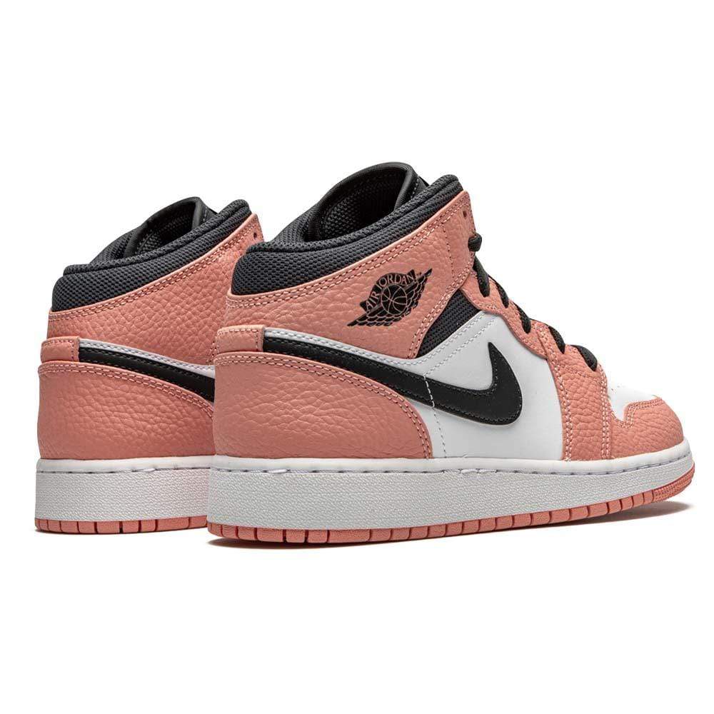 Exclusive Air Jordan 1 Mid GS 'Pink Quartz' — 2 UK | 34 EU — Top View