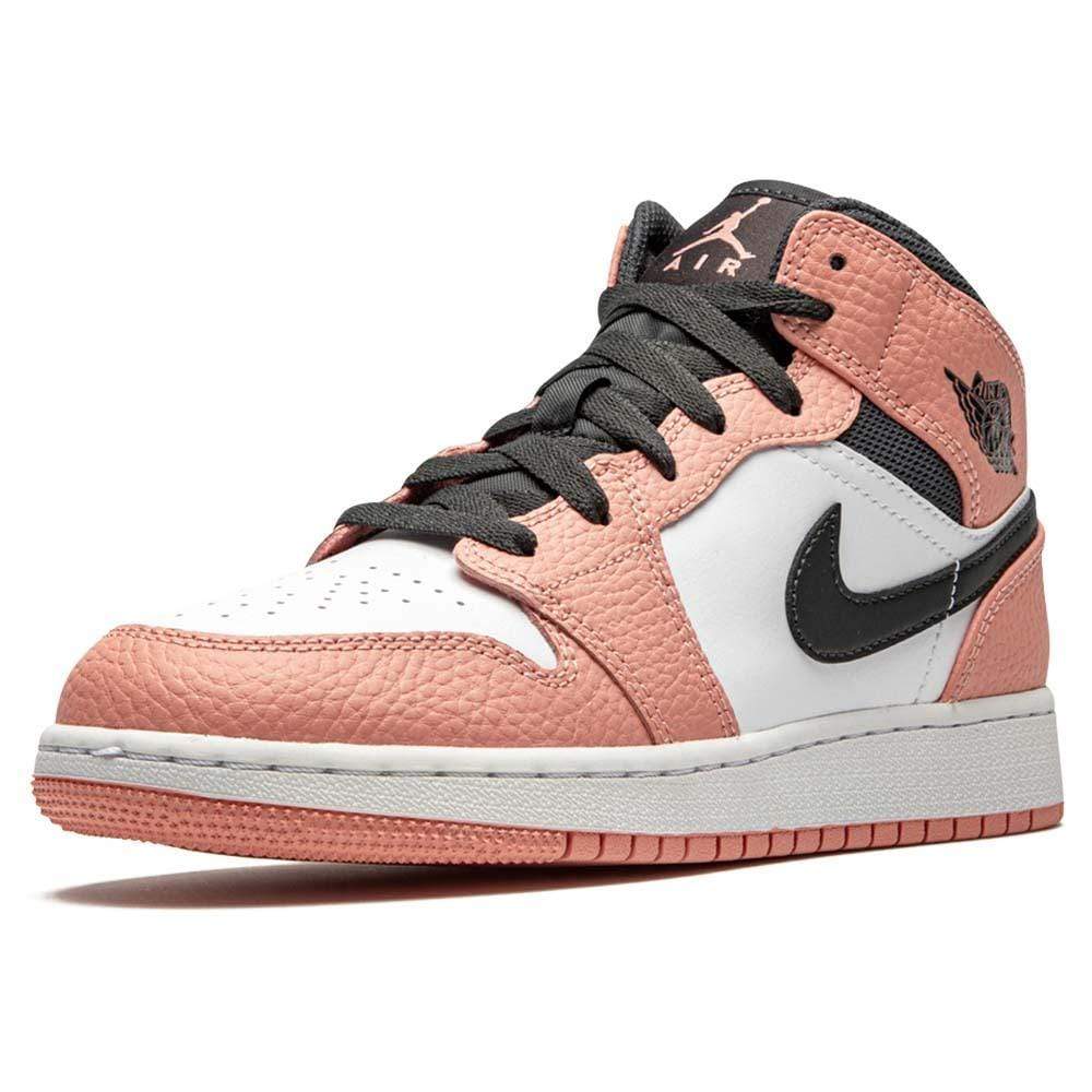 Exclusive Air Jordan 1 Mid GS 'Pink Quartz' — 2 UK | 34 EU — Detail View