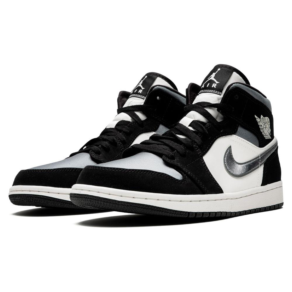 Exclusive Air Jordan 1 Mid SE 'Satin Smoke Grey' — UK 3 | EU 35.5 | US 3.5 — Side View