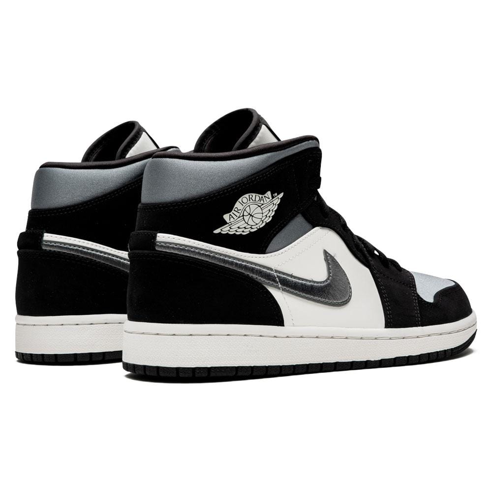 Exclusive Air Jordan 1 Mid SE 'Satin Smoke Grey' — UK 3 | EU 35.5 | US 3.5 — Back View