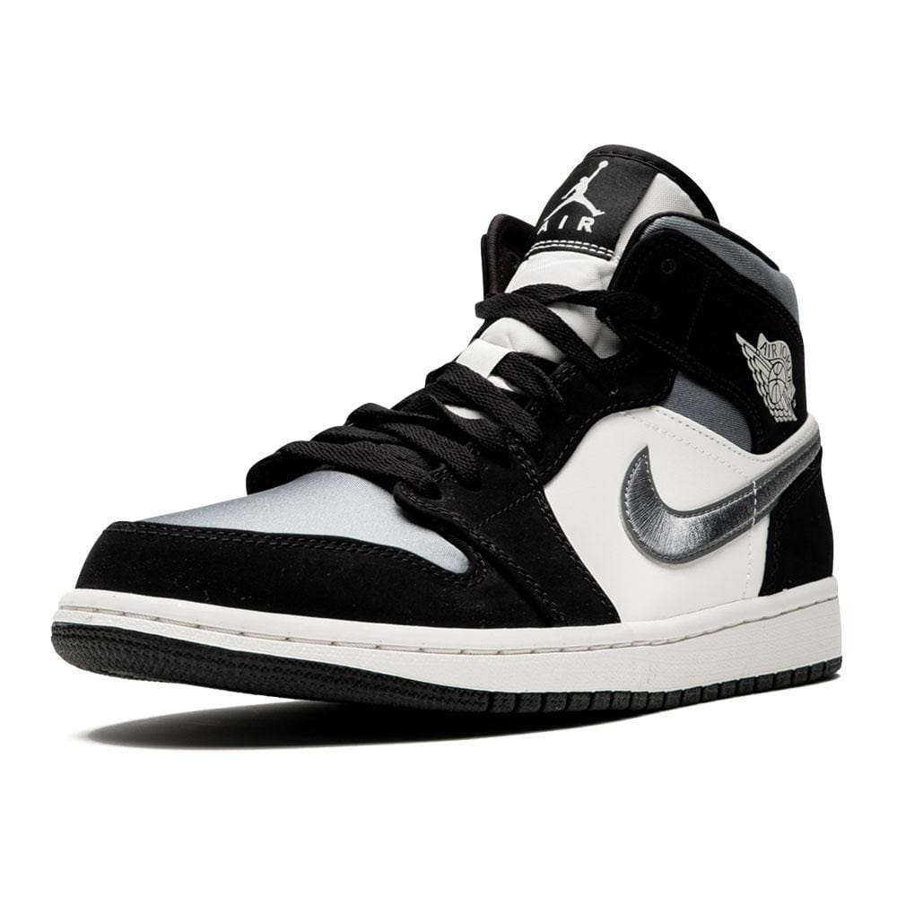 Exclusive Air Jordan 1 Mid SE 'Satin Smoke Grey' — UK 3 | EU 35.5 | US 3.5 — Top View
